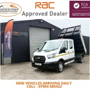 2021 ( 21 ) FORD TRANSIT 350 L3 DIESEL RWD 2.0 EcoBlue 130ps Double Cab Tipper - Image 1
