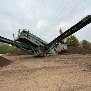 Soil Screener POWERSCREEN CHIEFTAIN 1400 Live Vibrating head 3 WAY TRACKED - Image 1