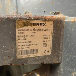 Dumper 10 ton Terex TA10 10t 2012 tip - Image 7